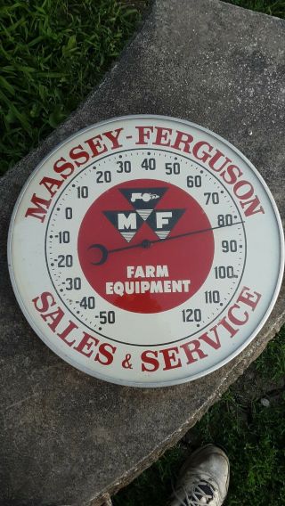 Vintage Massey Ferguson Tractor Bubble Glass Thermometer