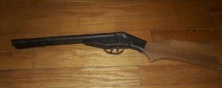 Vintage All Metal With Wood Stock Double Barrel Toy Gun Wyandotte 2