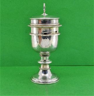 Vintage sterling silver Ciborium;Arts & Crafts Faith Craft Ltd London 1937 4