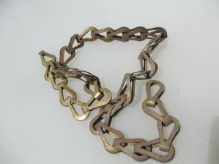 Vintage Brass Lighting Chain Hanger Loop Chandelier Light Antique Old 32 "