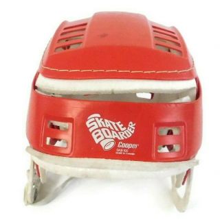 Vintage Red Cooper Skb 100 Hockey Helmet Hurling Skateboard Canada Shape