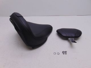 Mustang Harley Davidson Vintage Sport Solo Seat with Driver Backrest 79716 2