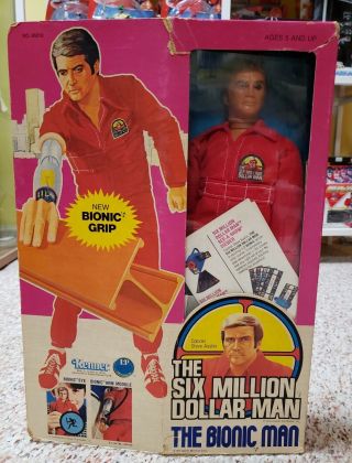 Vintage 1977 Kenner Six Million Dollar Man Steve Austin/ Bionic Grip Complete.