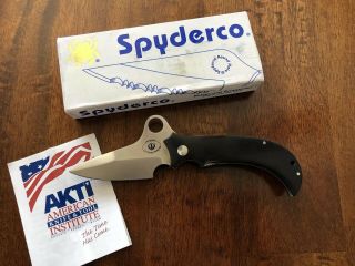 Vintage Spyderco C40p Jot Singh Khalsa Liner Lock Knife Rare