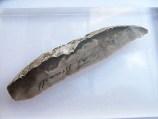 1 Ancient Neolithic Flint Knife,  Stone Age,  Very Rare Top
