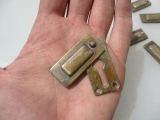 Art Deco Brass Keyhole Cover Escutcheon Plate Antique Old Vintage Door Hardware