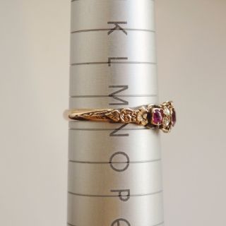 Stunning Antique Georgian Ruby & Diamond Ring c1800; UK Size ' M 1/2 ' 10