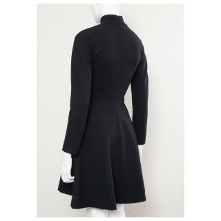 Rare vintage early 1990s black CHRISTIAN DIOR ussr uniform embellished dress 9