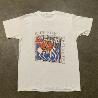 Vintage 1987 Paul Simon Graceland Tour T Shirt Size L