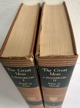 Great Ideas A Syntopicon I & II Britannica Great Books of the Western World 2,  3 2