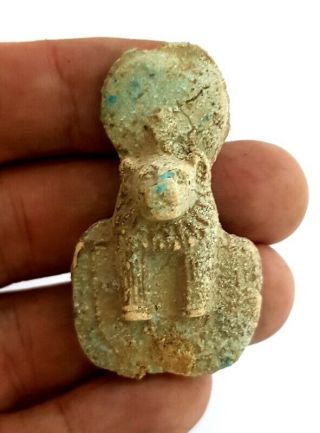 Rare Sekhmet Egyptian Goddess Amulet Ancient Lioness Figurine Antique Sculpture
