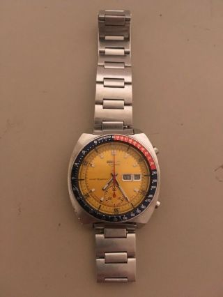 Vintage Seiko 6139 - 6005 Pogue Automatic Stainless Steel Chronograph Watch