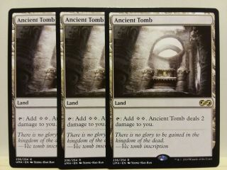 Mtg 3x Ancient Tomb Ultimate Masters Nm Unplayed