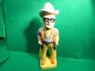 Vintage The Lone Ranger Chalkware 1950s Carnival Prize Statue Figure 15 "