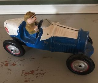 Vintage Cast Iron Race Car Toy