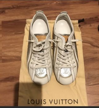 Vintage White Silver Louis Vuitton Sneakers