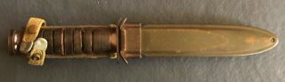 Wwii Us M - 3 Fighting Knife With M - 8 Scabbard,  Named To Veteran