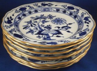 8 Antique Early Mid 19thc Meissen Porcelain Blue Onion Plate S Porzellan Teller
