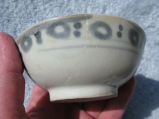 Antique Chinese Porcelain Tea Bowl Ca.  1822 Tek Sing Shipwerck Cracked Ching