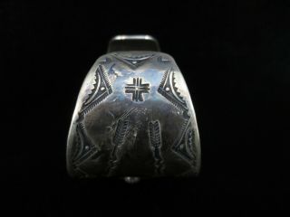 Antique Navajo Silver Wide Cuff Bracelet - Large and Heavy 7