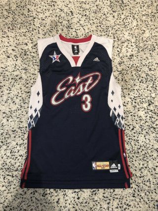 VTG DWAYNE WADE NBA ALL STAR GAME 2007 EAST BASKETBALL JERSEY ADIDAS SZ S/M HEAT 7