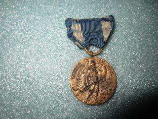 Wwi Ww1 Us York Ny State Service / Victory Medal - 87852