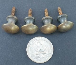 4 Solid Brass Barrister Bookcase 5/8 " Round Knobs Handles Stacking Bookcase K2