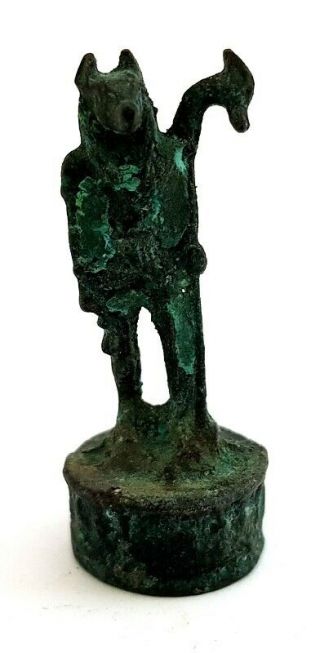 Anubis Egyptian God Figurine Statue Ancient Jackal Dog Sculpture Egypt Bust Head