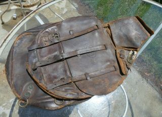 Us Cavalry Leather Saddle Bags Wwi Era Rough