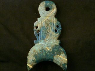 Wow 5.  2 Inches Chinese Old Jade Qin Weapon O041