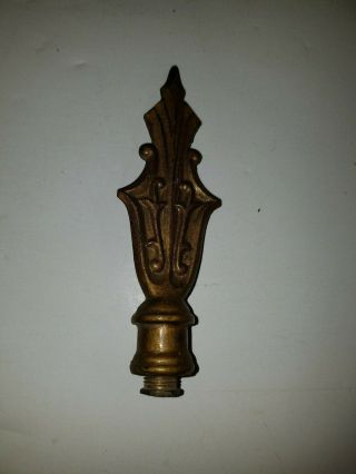 Antique 4 1/8 " Heavy Metal Finial.  Possibly Cast?