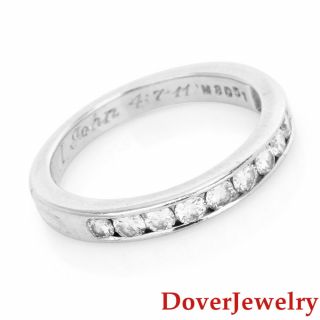 Tiffany & Co.  Diamond Platinum Wedding Band Ring Nr