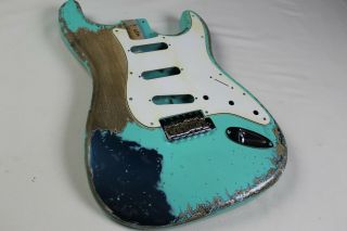 Mjt Official Custom Vintage Age Nitro Guitar Body Mark Jenny Vts Seafoam Green