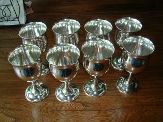 8 Sterling Silver Goblets Reed & Barton Tulip Style H120