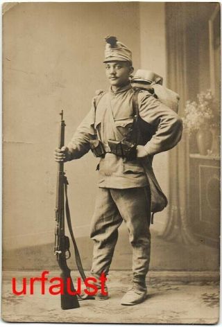 Austrian Wwi Solder Full Gear Go To War Studio Photo