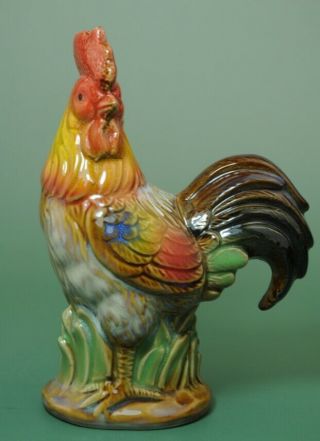 China Old Tang Tri - Color Glazed Ceramics Porcelain Hand - Made Cock Statue B01