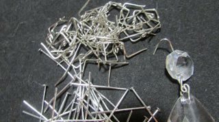 100 Antique Style Silver Color Connector Parts - For Chandelier Crystals/prisms