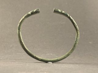 Ancient Viking Norse Bronze Bracelet With Horse Head Terminals Circa 950 - 1000 Ad
