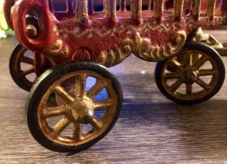 VTG Kenton Cast - Iron Overland Circus Wagon Horse Tiger Figurine 1920 - 30 ' s ECU 5