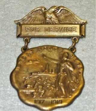 Us Wwi Service Medal Canton Ohio Insignia Heavy Medal