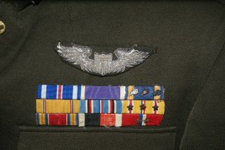 WW 2 USAAF Pilots uniform jacket and Pinks,  Bullion Wings 2