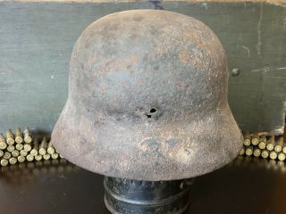 WW2 GERMAN EX DD M40 HELMET SIZE 68 RARE 5