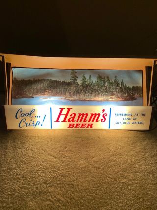 Hamm’s Beer Vintage Beer Display Sign.  Antique.  Lights Up 2