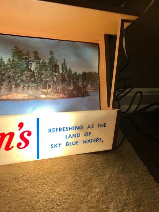 Hamm’s Beer Vintage Beer Display Sign.  Antique.  Lights Up 5