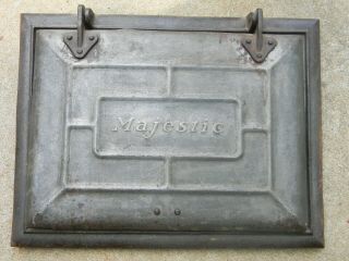 Vintage Cast Iron Majestic Coal Door.