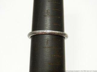 Huge 1ct Rose Cut Diamond Platinum Filigree Ring 1.  40ctw Art Deco Antique Sz6.  5 9