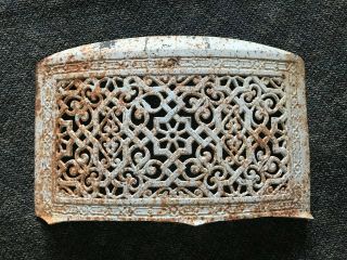 Architectural Salvage Ornate Medal Fireplace Grate Or Vent Cover