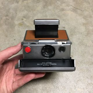 Vintage Polaroid SX - 70 Land Camera Alpha 1 with Case & 2