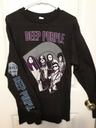 Vintage Deep Purple Perfect Strangers 1985 Tour Concert Band Tee Rock Shirt Sz L