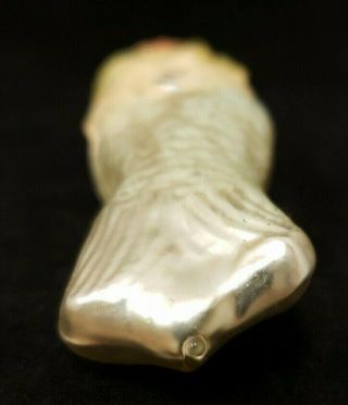 Vintage 1920 ' s Mermaid Flesh Face and Body Glass Ornament 7